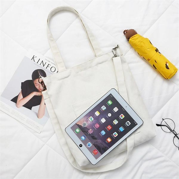 12OZ Cotton Canvas Tote Shoulder Bag