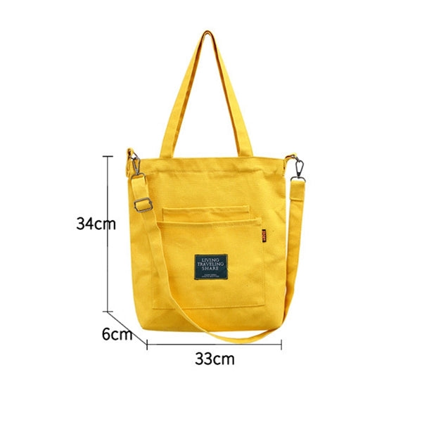 12OZ Cotton Canvas Crossbody Shoulder Bag for women