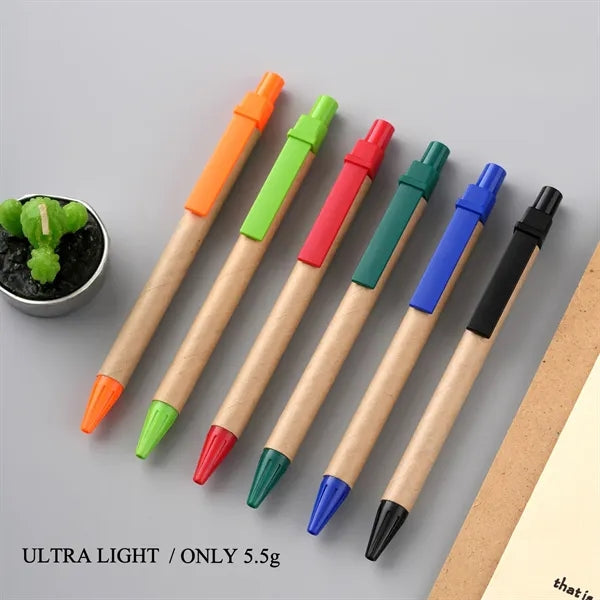 Eco-Friendly Recycled Cardboard Click Ballpoint Pen