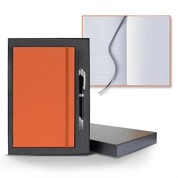 Tucson Banded Medio Lined White Page Journal Gift Set