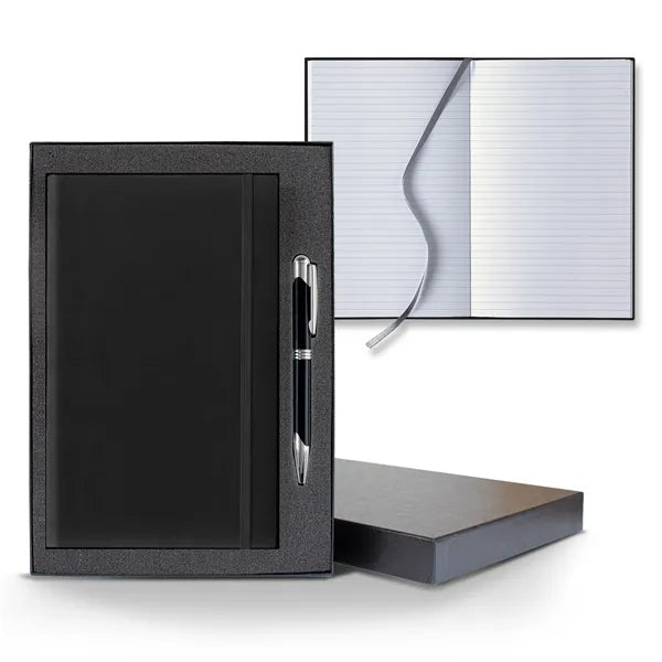 Tucson Banded Medio Lined White Page Journal Gift Set