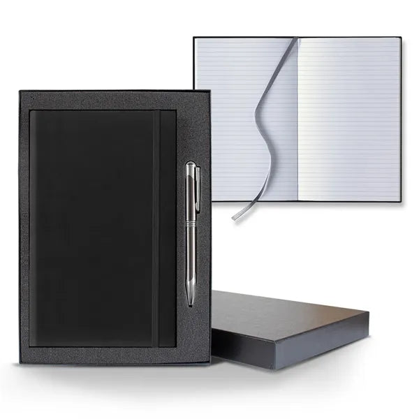 Tucson Banded Medio Lined White Page Journal Gift Set