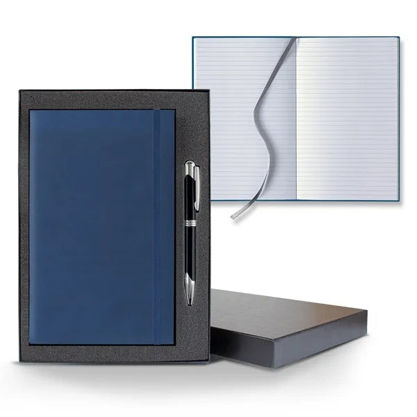 Tucson Banded Medio Lined White Page Journal Gift Set