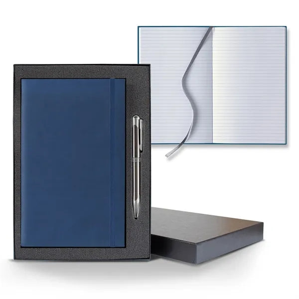 Tucson Banded Medio Lined White Page Journal Gift Set