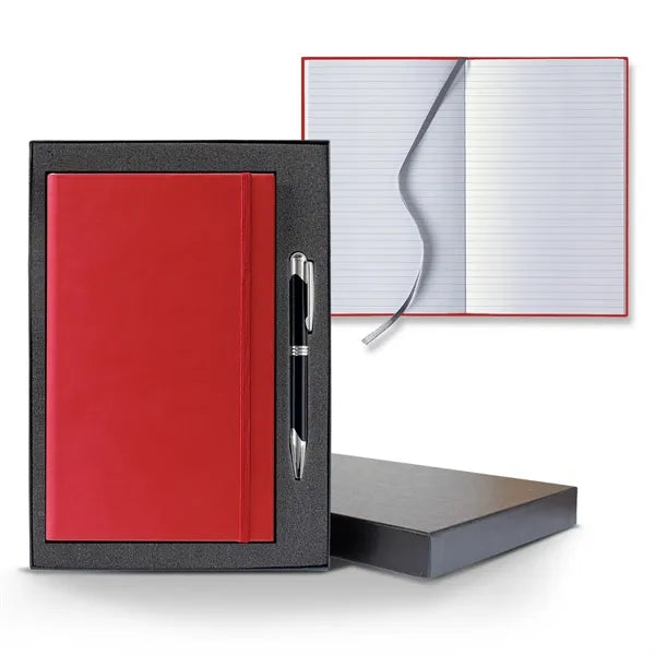 Tucson Banded Medio Lined White Page Journal Gift Set