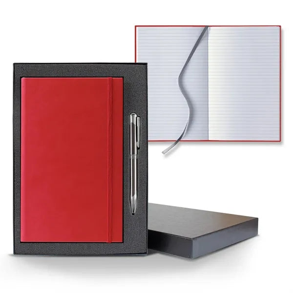 Tucson Banded Medio Lined White Page Journal Gift Set