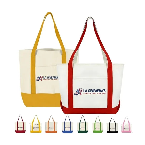 Canvas Tote Bag With Pockets