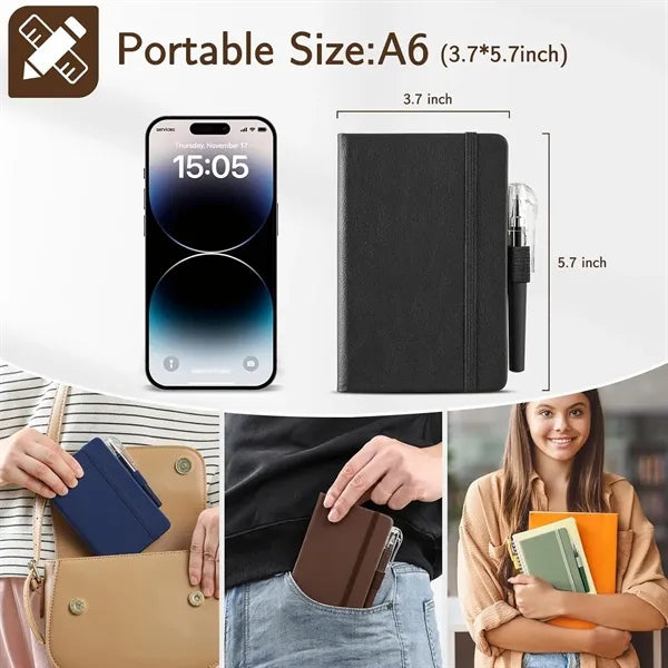 Small Pocket Notebook A6 A7 Mini Leather Journal