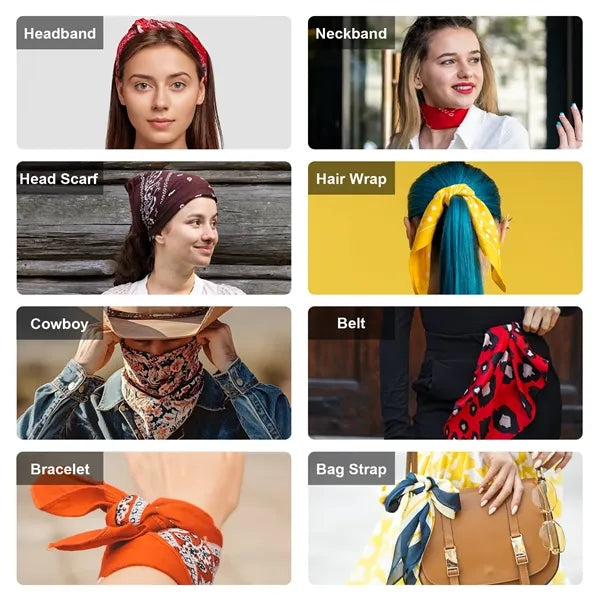 Full Color Cotton Square Bandanna