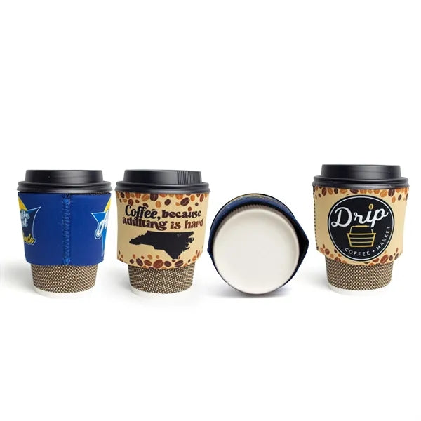 Full Color Neoprene Coffe Sleeve Coolie