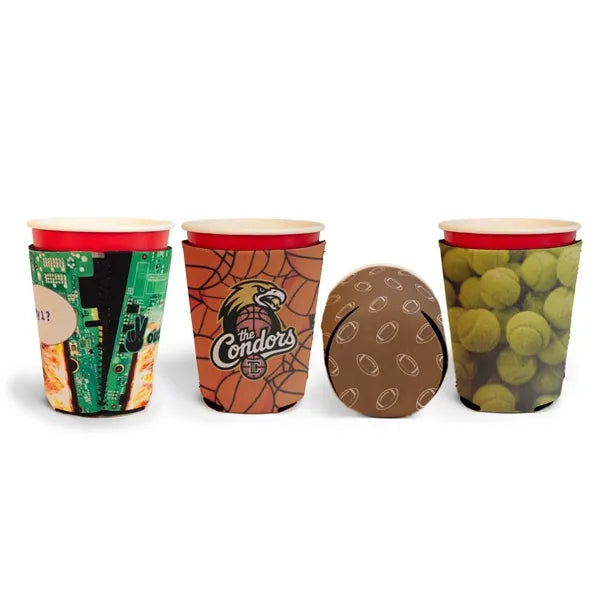 Full Color Neoprene Solo Cup With Botton Coolie