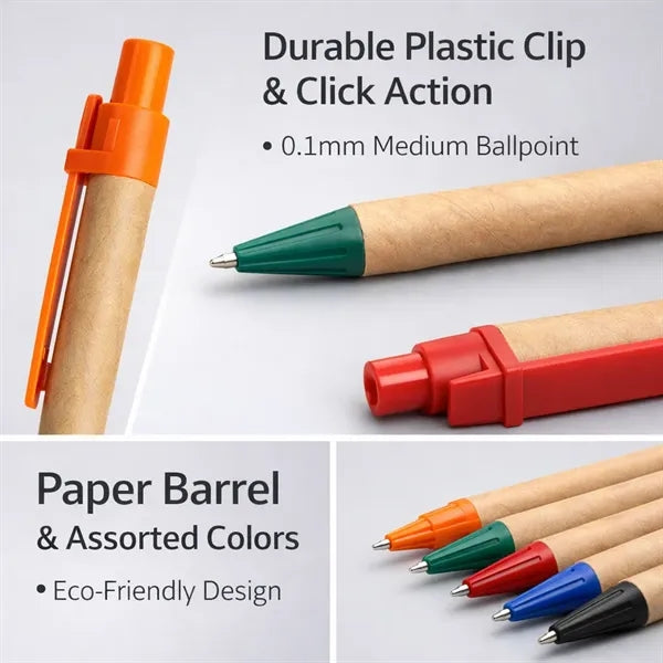 Eco-Friendly Recycled Cardboard Click Ballpoint Pen