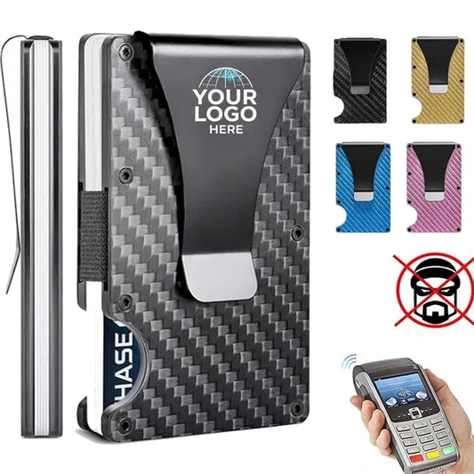 RFID Blocking Carbon Fiber Wallet Slim Credit Card Holder