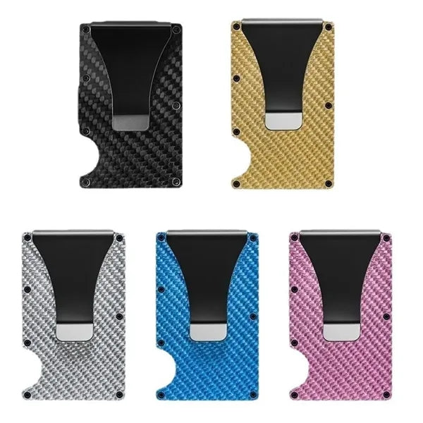 RFID Blocking Carbon Fiber Wallet Slim Credit Card Holder