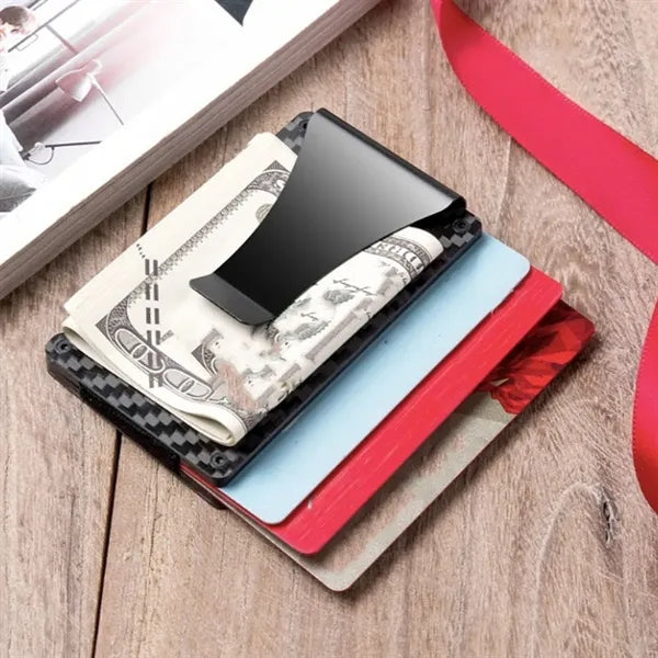 RFID Blocking Carbon Fiber Wallet Slim Credit Card Holder
