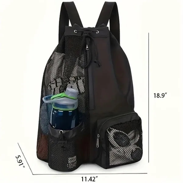 Waterproof Mesh Drawstring Gym Swimming Sports Backpack