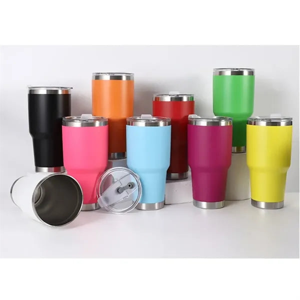 30 Oz. Stainless Steel Vacuum Insulated Tumbler with Lid