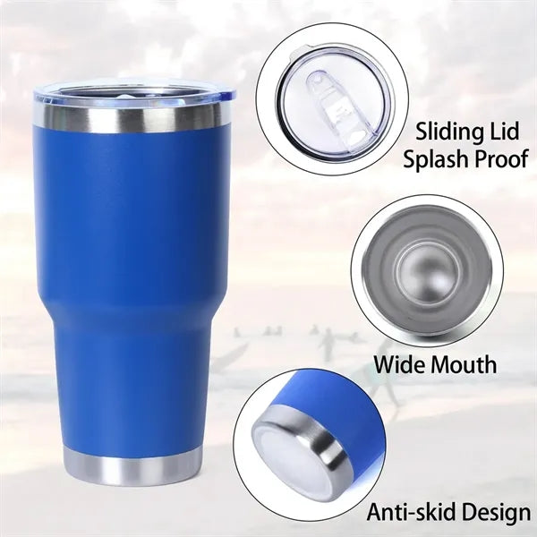 30 Oz. Stainless Steel Vacuum Insulated Tumbler with Lid