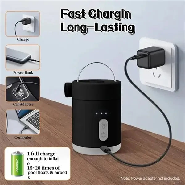 Cordless Electric Air Pump & Light