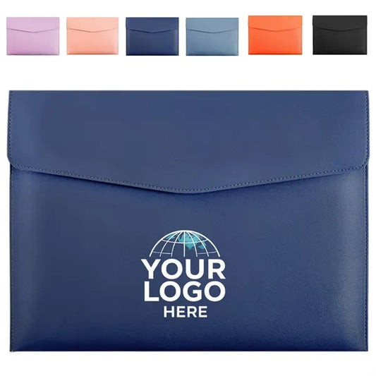 PU Leather A4 Office File Folder with Magnetic Buckle