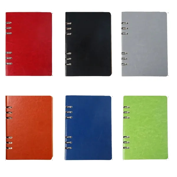 PU Leather Lined Spiral Journal Notebook for Writing
