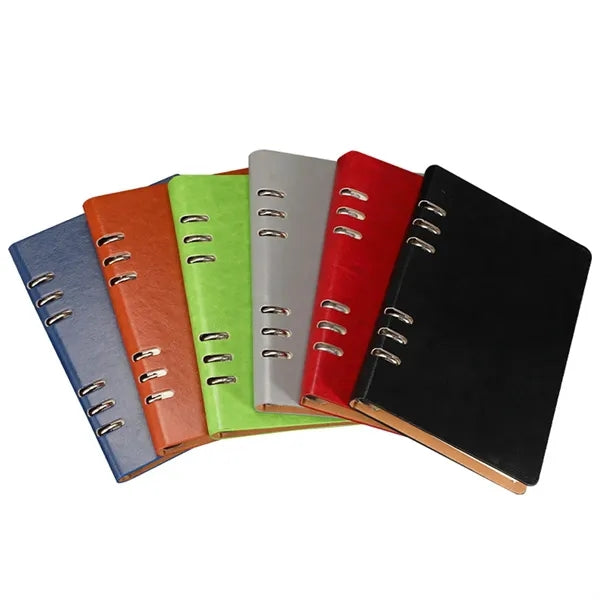 PU Leather Lined Spiral Journal Notebook for Writing