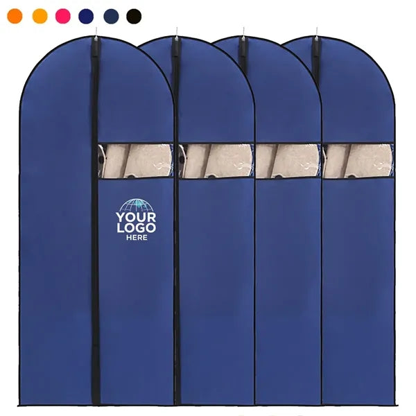 Dustproof Garment Suit Bags with Clear Window and Zipper