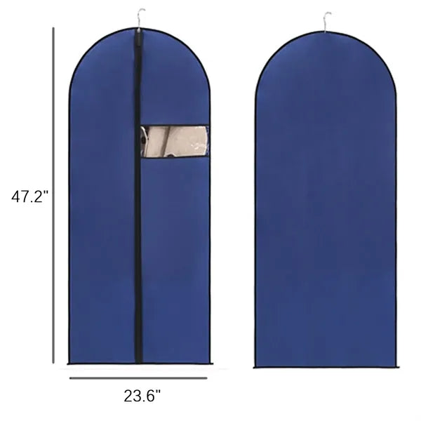 Dustproof Garment Suit Bags with Clear Window and Zipper