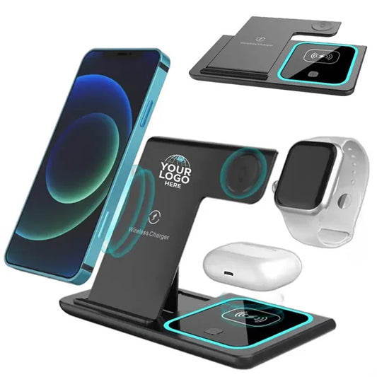 3 in 1 Foldable Wireless Charger Charging Station