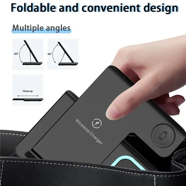 3 in 1 Foldable Wireless Charger Charging Station