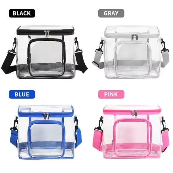 Clear Lunch Bag Plastic Transparent Tote Work Office Picnic