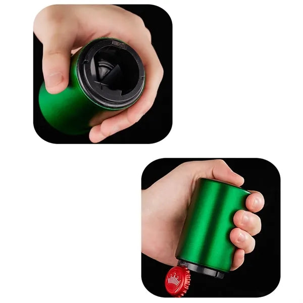 Stainless Steel Automatic Push Down Beer Bottle Opener