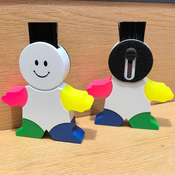 5 In 1 Smile Face Snowman Shape Highlighter Pen With Brush