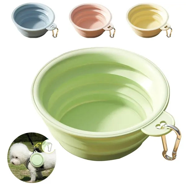 Travel Foldable Silicone Pet Food and Water Bowl