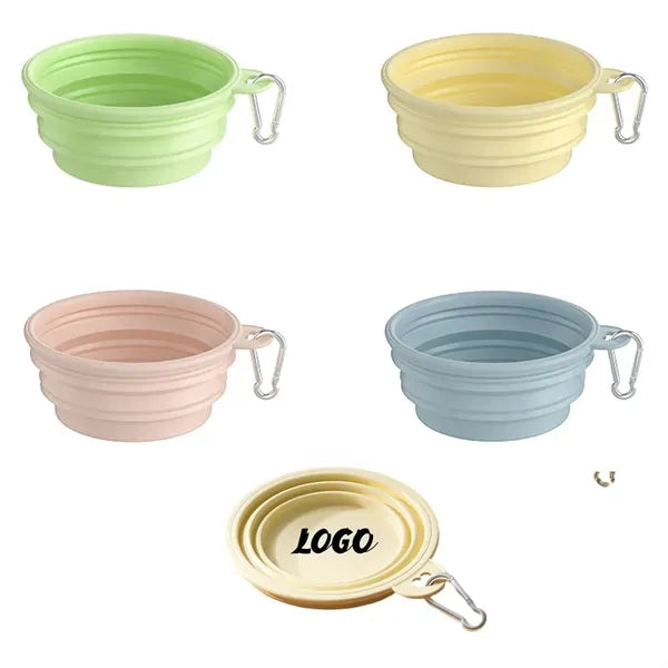 Travel Foldable Silicone Pet Food and Water Bowl