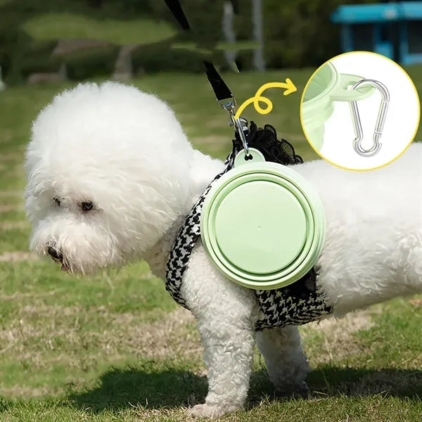 Travel Foldable Silicone Pet Food and Water Bowl