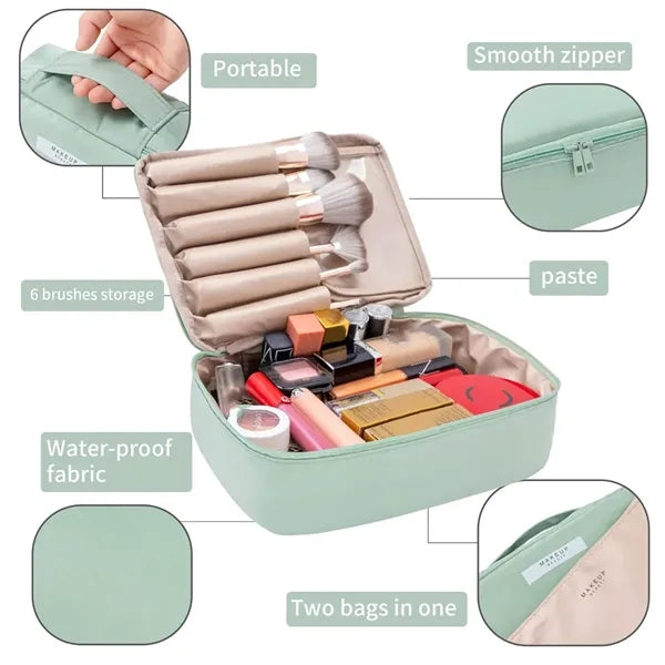 Large Capacity Waterproof Makeup Cosmetic Toiletry Bag