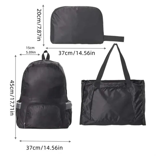 Travel Waterproof Folding Duffel Bag Multi-Purpose Backpack