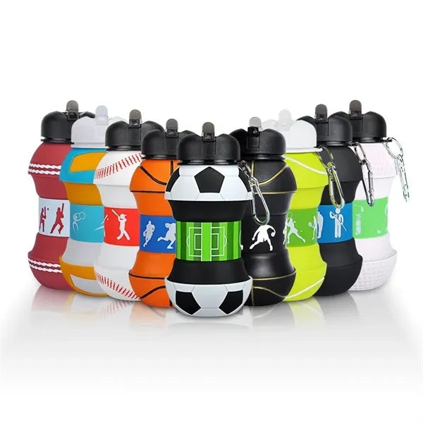 Sports Collapsible Foldable Bottle with Carabiner