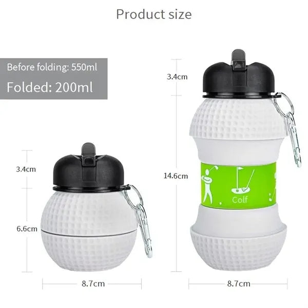 Sports Collapsible Foldable Bottle with Carabiner
