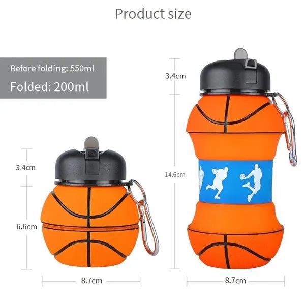 Sports Collapsible Foldable Bottle with Carabiner