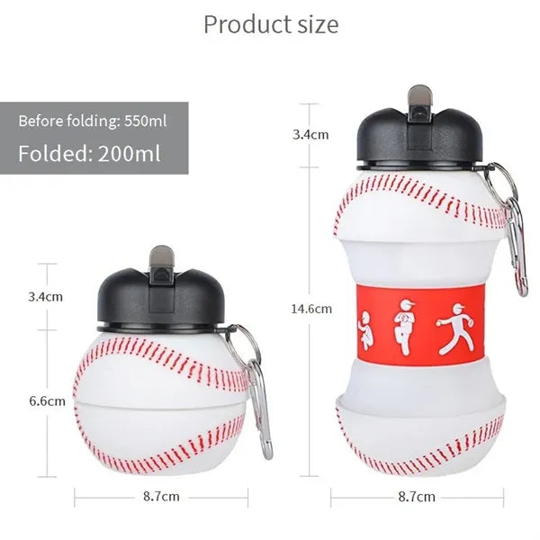 Sports Collapsible Foldable Bottle with Carabiner