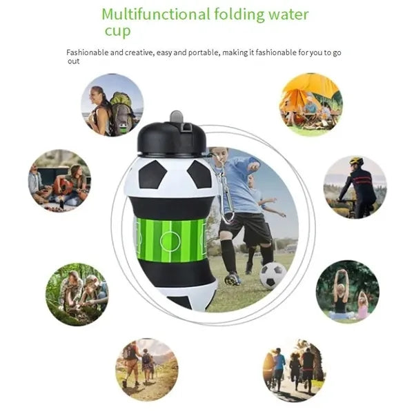 Sports Collapsible Foldable Bottle with Carabiner