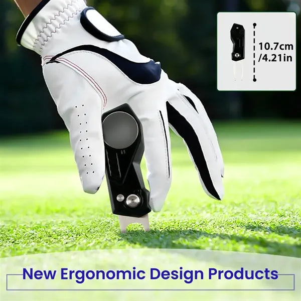 Foldable Golf Divot Tool with Ball Marker