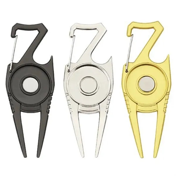4 in 1 Golf Divot Repair Tool With Buckle Clip and Opener