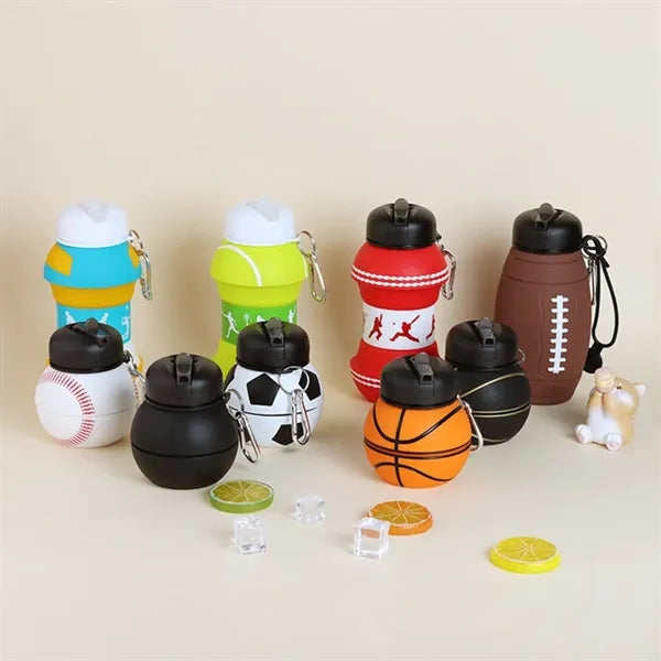 Sports Collapsible Foldable Bottle with Carabiner