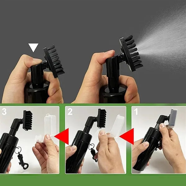 Golf Club Cleaning Brush with Carabiner and Groove Cleaner