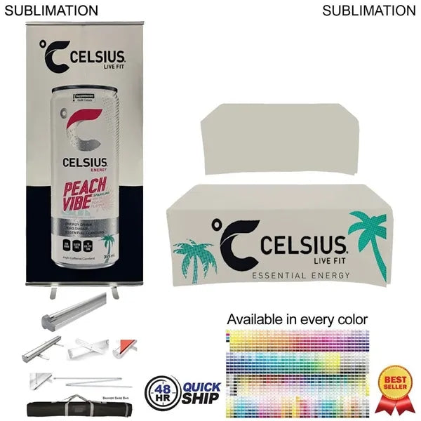 48Hr Quick Ship - Outdoor Event Package Banner + Tablecloth