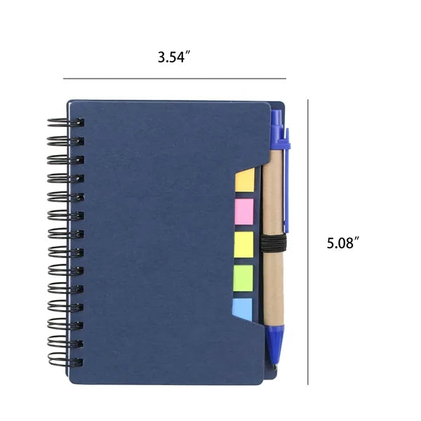 Kraft Paper Notebook and Sticky Notes Set