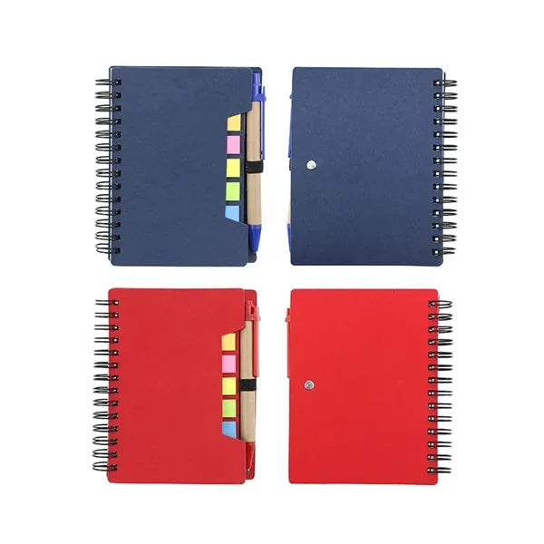 Kraft Paper Notebook and Sticky Notes Set